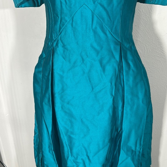 Vintage 1980’s Teal Women's Prom Dress - Picture 4 of 9